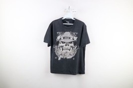 Vtg Streetwear Mens Medium Distressed Spell Out Joker Skull MMA Fighting T-Shirt - £31.80 GBP