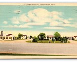 Rio Grande Courts Motel Harlingen Texas TX Linen Postcard Y11 - £3.12 GBP
