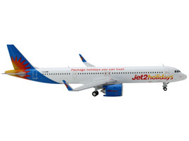 Airbus A321neo Commercial Aircraft Jet2 Holidays White w Blue Tail 1/400 Diecast - £43.09 GBP