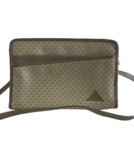Vintage Liz Claiborne Taupe Beige Triangle Print Purse Handbag - $30.02