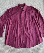 Orvis Mens Button Up Shirt Burgundy Size XL Made in Hong Kong - £21.93 GBP