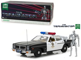 1977 Dodge Monaco Metropolitan Police with T-800 Endoskeleton Figurine "The Term - $2,569.22 MXN