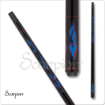 Scorpion SW20 Pool Cue Black with Blue Diamonds 19oz Free Shipping! - £126.39 GBP