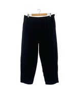 Eileen Fisher Pants Womens Large Black Silk Wide Straight High Rise Mini... - $81.22 CAD