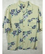 Collectors Tommy Bahama Green Blue Flowers Rayon Cotton Hawaiian Camp Sh... - £18.46 GBP