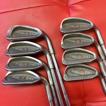 RH Ping Eye 2 Orange Dot 8-Club Iron Set 4 5 6 7 8 9 S W Steel Shaft Golf - $139.00