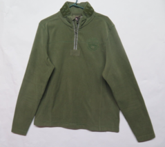 Vintage Napapijri Expedition Fleece Zip Layer Rare Green Sz L XL Spell Out Neck - £35.57 GBP