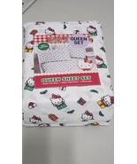2024 Hello Kitty Christmas Queen Bed Sheet Set NEW Holly Gifts - $61.67 CAD