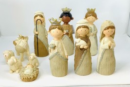 11-Piece Faux Knit Style Holy Family Christmas Nativity Manger Set, 8.5 Inches - £66.14 GBP