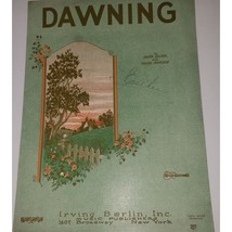 Dawning By A. Silver &amp; M. Pinkard Irving Berlin Inc. Vintage 1921 Sheet Music - £6.50 GBP