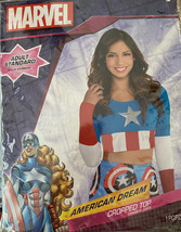 New American Dream Cropped Top Size Adult Standard Halloween Costume Marvel - £10.17 GBP