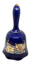 Pheasant Design Vintage Cobalt Blue 3&quot; Porcelain Bell - £7.38 GBP