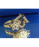 Quencenera &quot;15&quot; Spinner Ring - 4.1 Gr Solid 14k Yellow Gold  1.00ct  Cub... - $538.35 CAD