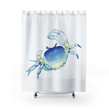 Beautiful Blue Crab Stylish Design 71&quot; x 74&quot; Elegant Waterproof Shower Curtain f - £56.02 GBP