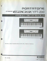 Yamaha PSR-E203 YPT-200 Keyboard Original Overall Circuit Diagram / Schematics - £19.37 GBP