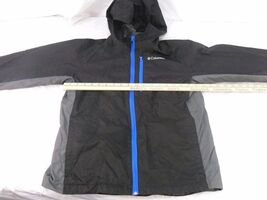 Children Youth Unisex Columbia Windbreaker Jacket Black Blue Zipper Nice... - $19.40