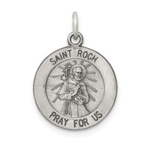 Silver Antiqued Saint Roch Medal QC5755 - $39.44