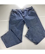 Levis Jeans Mens 42 x 32 Blue 505 Pants Regular Fit Denim Western Workwe... - £23.65 GBP