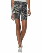 Hue Women&#39;s Essentials High Rise Wavy Leopard Bike Shorts, XS  - £9.38 GBP