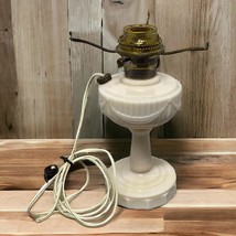 Vtg Aladdin Alacite Lincoln Drape Oil Lamp Electrified No Top Cream Color - £66.96 GBP