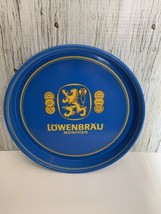 Vintage Lowenbrau Munchen Munich Germany Round Metal Beer Tray Beer Garden - $48.49