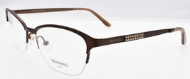 Vera Wang Catlin BR Women&#39;s Eyeglasses Half-rim 51-16-130 Brown w/ Crystals - £31.67 GBP