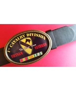 Vietnam Veteran -1st CALVARY DIVISION  Epoxy Belt Buckle &amp; Bonded Leathe... - $38.98 CAD