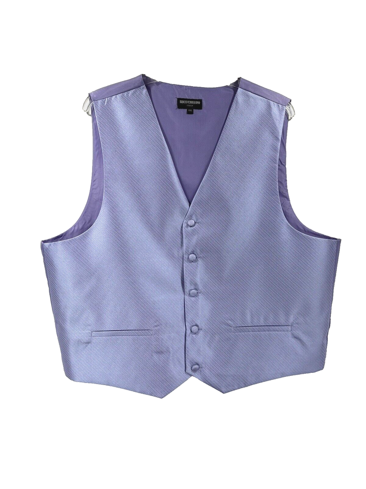 Primary image for Rucci Chillino Men's Lavender Vest with Pink Diagonal Stripes Polyester Size 2XL