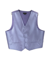 Rucci Chillino Men&#39;s Lavender Vest with Pink Diagonal Stripes Polyester ... - $19.99