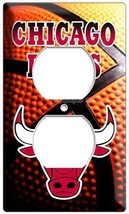 Chicago Bulls Nba Basketball Team Power Outlet Receptacle Art Wall Plate Cover - £8.78 GBP