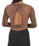 Good American All In Cheetah Print Open Back Crop Top Sz 2 M Medium NWT - $54.70 CAD