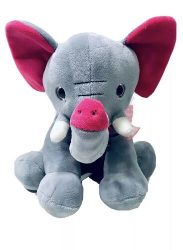 Primary image for Best Made Toys Grey & Raspberry  Sparkle Eyes Soft Plush Elephant Stuffed Toy