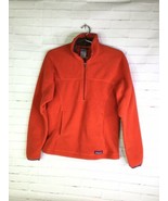 Patagonia Synchilla Fleece Pullover Sweater 1/4 Zip Burnt Orange Women’s Size S - $58.91