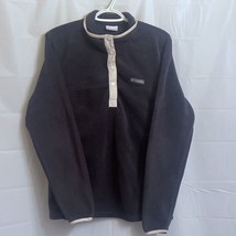 Columbia Three Lakes Fleece Sweater Women&#39;s Large L Black XL0632 - £8.50 GBP
