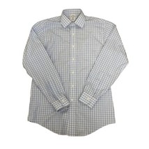 Brooks Brothers Blue Plaid Non-Iron Supima Long Sleeve Men&#39;s Shirt 15-34 - £13.58 GBP