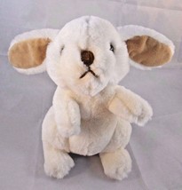 Dakin White Rabbit Tan Ears 8.5 Inch Tall 1986 Stuffed Animal toy - $9.95