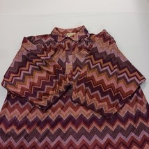 Vintage Shaker Sport Women's 3/4 Sleeve Geometric Collared Blouse Chest 52" image 12