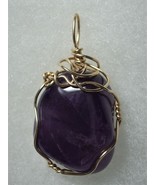 Jemel Amethyst Pendant Wire Wrapped 14/20 Gold Filled  - £37.56 GBP