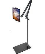 Tablet Floor Stand with Double Weight Base Overhead Bed Phone Mount Heig... - $111.44