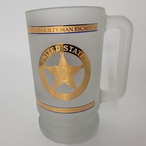 United States Marshal Frosted Glass Beer Mug DOJ Department Of Justice USA MADE - £14.82 GBP
