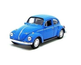 Volkswagen Beetle (Hard Top) Blue Welly 1:38 Diecast Auto Sammlermodell, Neu - £25.43 GBP