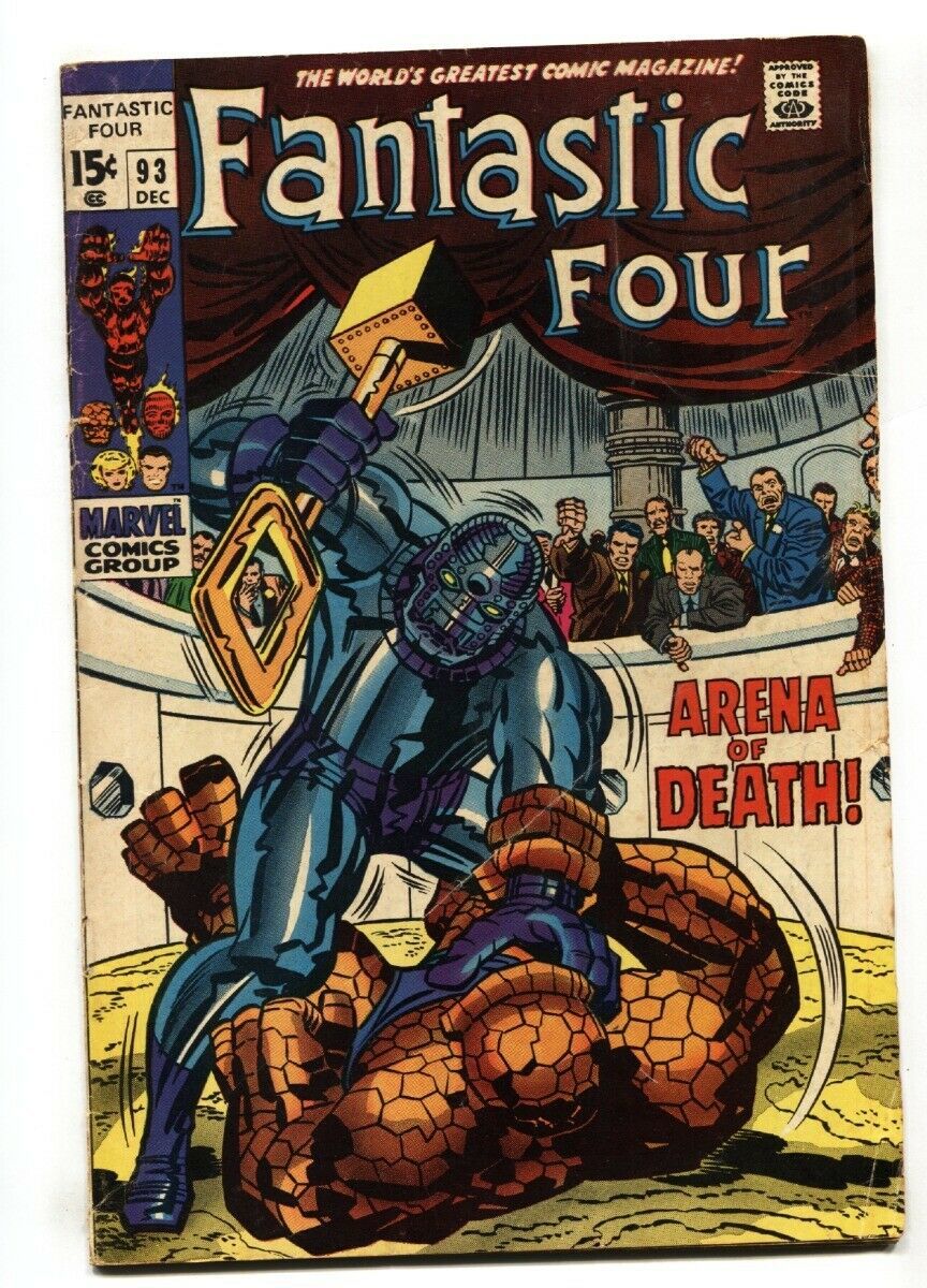 FANTASTIC FOUR #93 1969-comic book MARVEL VG - £38.33 GBP