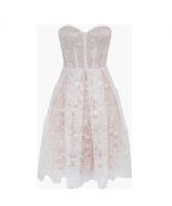 NADINE MERABI Olivia Strapless Lace Dress, Designer Luxury Medium (8) White, NWT - €340,12 EUR