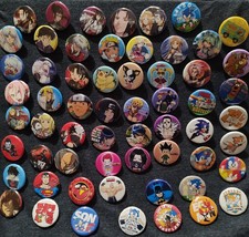 Anime Cartoon and Video Game Pin Buttons Collection Lot Sonic Naruto Inuyasha - £1.56 GBP+