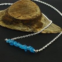 Blue Apatite Solid 925 Sterling Silver Natural Gemstone Handmade Jewelry - £4.75 GBP