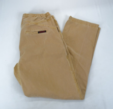 Gramicci USA Pants Mens Large Flat Front Beige Brown Belted Pockets Cott... - £22.37 GBP