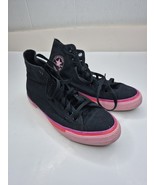 Chuck Taylor Converse All Stars High Tops Black w Pink Soles size 9.5 - $455.46 MXN