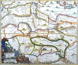 North Africa, map Dapper/Van Meurs, 1668, Barbaria Biledulgerid o Libye ... - £75.51 GBP