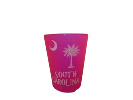 State of South Carolina Palmetter And Pink Shot Glass Drinking Glass - £7.09 GBP