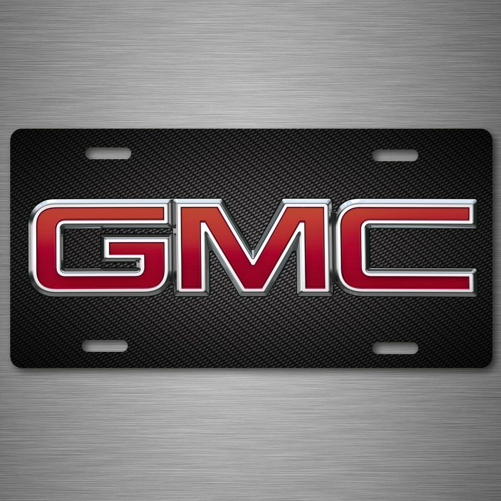 Primary image for GMC Aluminum License Plate Tag Grill Look 6" x 12" Truck Auto Car SUV